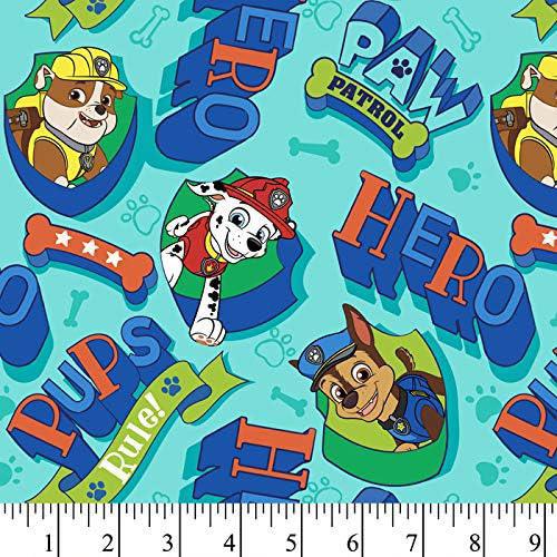 1 Yard Paw Patrol Licensed Cotton Manufactured by David Textiles - Sewjersey.com