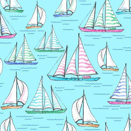 Freckle and Lollie Fabrics - Surfside Sailboats