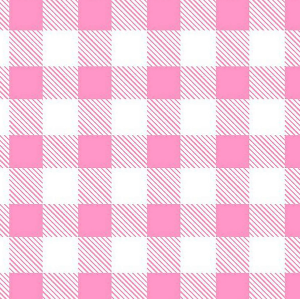 Oasis Fabrics Fun Flannels - Pink/White Buffalo Plaid - OA-44-7495 - Sewjersey.com