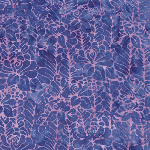 Sorbet Purple Calia Lily Batik Fabric - Island Batik