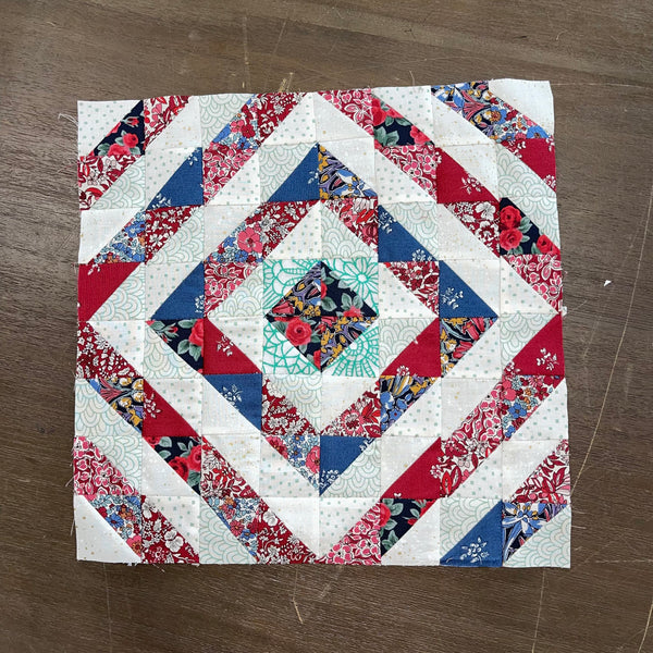 Jen Kingwell Longtime Gone Sew Along - Half Square Triangle Block 3