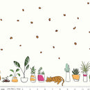 Riley Blake Leafy Keen by Amanda Niederhauser - Border Print White SC12646 WHITE - Sewjersey.com