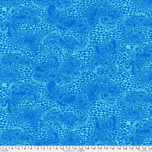 Free Spirit Temple Garden by Snow Leopard Designs - Katagami Blue - PWSL125.BLUE
