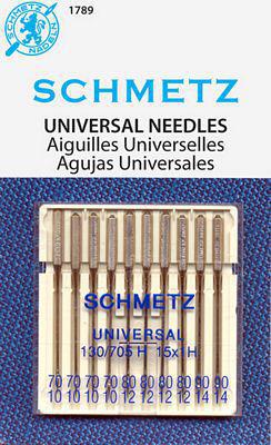 Schmetz Universal Assorted Needles 10 Pack Sizes 70/10, 80/12, 90/14 - 1789 - Sewjersey.com