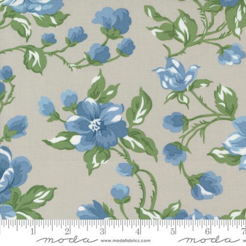 Moda Shoreline by Camille Roskelley - Cottage Large Floral Gray 55300 16 - Sewjersey.com