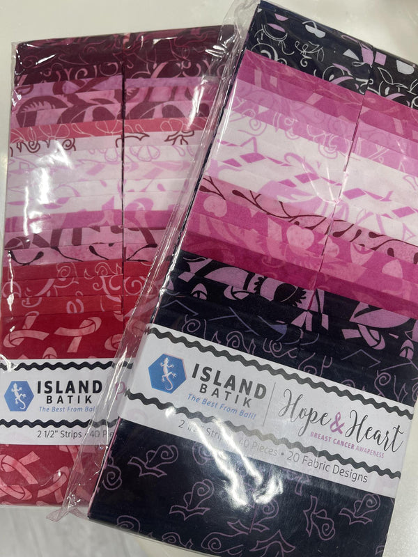 Island Batik Breast Cancer Awareness Jelly Roll