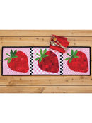 Patchwork Table Runner Strawberries Pattern - Sewjersey.com