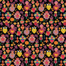 Dear Stella Hola Frida by Miriam Bos -  Dia de Los Muertos Coal STELLA-DMB2866  COAL - Sewjersey.com