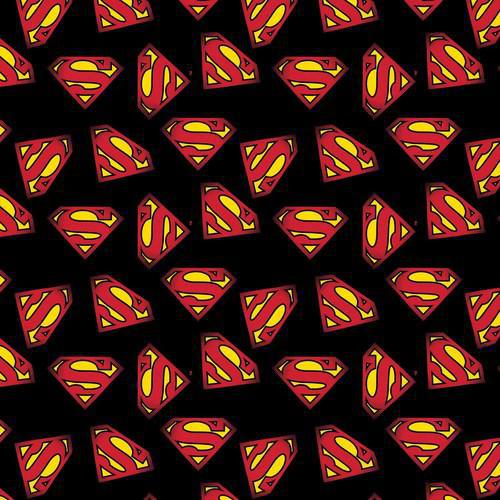 Camelot Fabrics Superman Logo - Black - 23400704