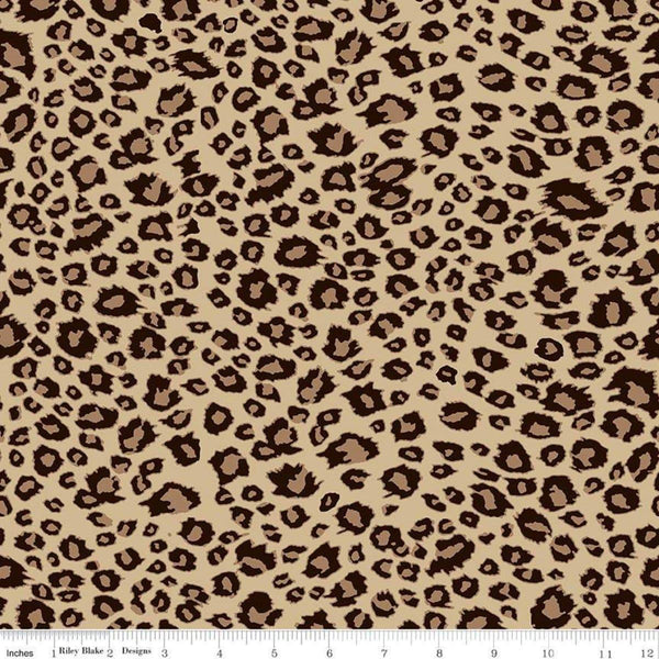 Riley Blake Designs On Safari - Brown Leopard - C10457 BROWN - sewjersey.com