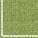 Imperial Bloom Fabric by Timeless Treasures ASIAN METALLIC SCALLOPS IMPERIAL-CM4380  GREEN