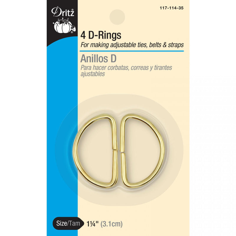 1" D-Rings Gold Dritz 117-114-35