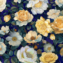 Timeless Treasures Lumiere Midnight Floral FLEUR-CD4352 NAVY