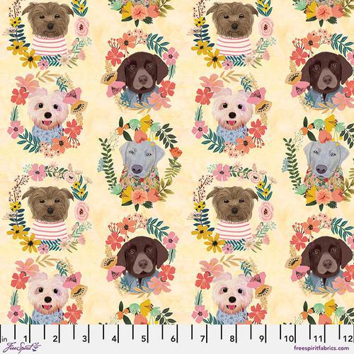 Puppy Wreaths - Yellow Floral Pets PWMC052.XYELLOW