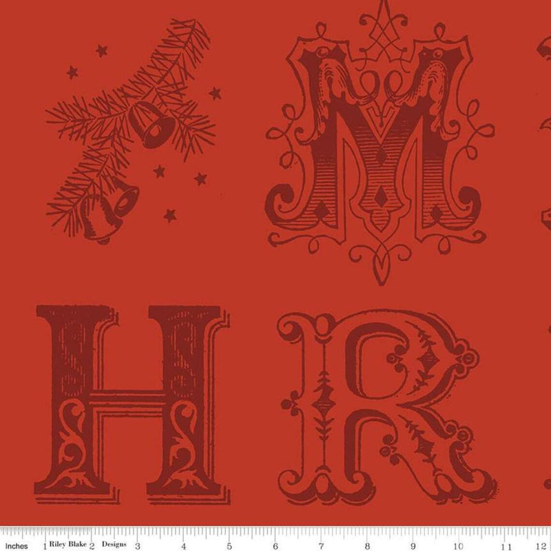 Riley Blake All About Christmas in Red by Janet Wecker Frisch - C10792 RED