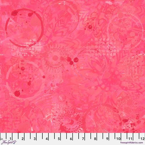 Free Spirit Textures by Sue Penn - Tonal Graffiti Raspberry - PWSP037.RASPBERRY