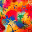 QT Fabrics Delightful Dreams Lg. Star Toss Multi 30510-X - Sewjersey.com