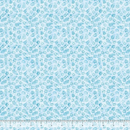 Floral patterned fabric with a ruler at the bottom for scale on a light blue background