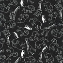 Robert Kaufman Animal Club Black - SB-850332D1-2 BLACK - Sewjersey.com