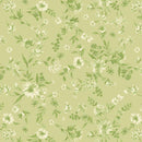 Marcus Fabrics Buttercup & Blues Viney Floral R022036D GREEN