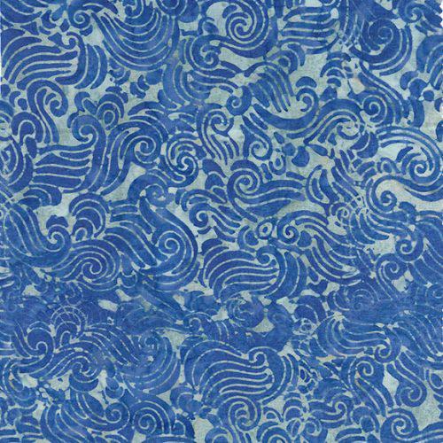Island Batik Sorbet Swirls - Blue Bluebelle