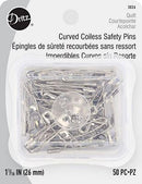 Dritz 1-1/16" Curved Coiless Safety Pins 50 count