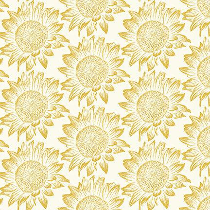 Studio e Simply Gold - Gold Metallic FLowers - 6312M 40 - Sewjersey.com