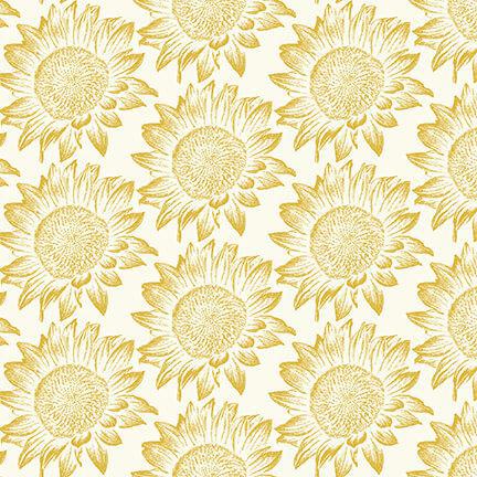 Studio e Simply Gold - Gold Metallic FLowers - 6312M 40 - Sewjersey.com