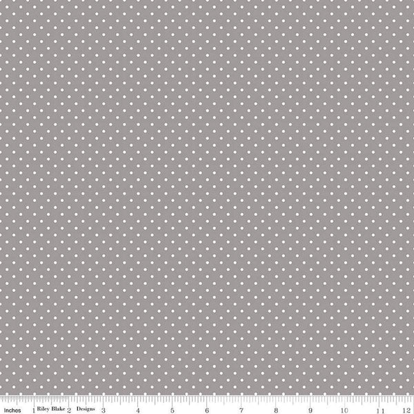 Riley Blake Designs Swiss Dot Gray - C670-40 GRAY