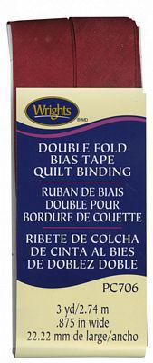 Wrights Double Fold Quilt Binding Oxblood 3 Yards - Sewjersey.com