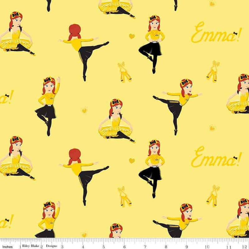 Riley Blake Designs Ready, Set Wiggle! -  Ballet Emma Yellow C8542 YELLOW - Sewjersey.com
