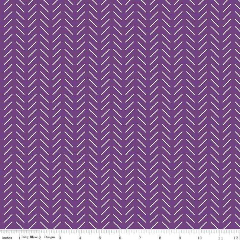 Riley Blake Designs Fleur by Sedef Imer - Bias Lines - C9876 DARK PURPLE
