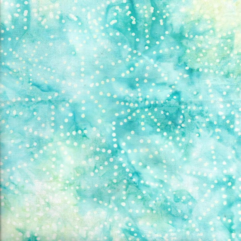 Island Batik Sea Cookies Sand Dots Teal Aqua