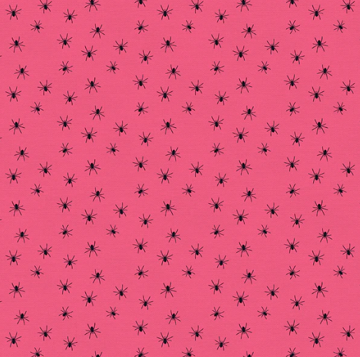 Paintbrush Studio Fabrics Drop Dead Gorgeous by Teresa Chan - Spiders Pink 12022221 - Sewjersey.com