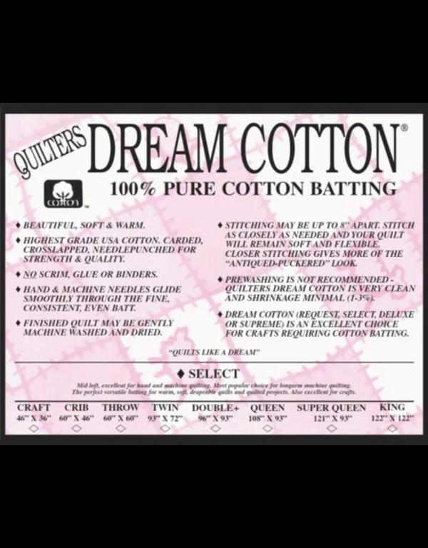 Quilters Dream Batting - Cotton Select
