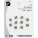 Dritz Sew-On Snaps Nickel Size 2/0 10 Pack 80-20-65 - Sewjersey.com
