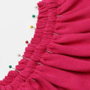 350 Ball Point Pins Dritz 12 in use on a pink garment