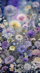 Timeless Treasures Mystic Meadow Floral Panel 24" x 44/45" PANEL-CD4210 MULTI 100% Cotton Fabric 44/45" wide - Sewjersey.com