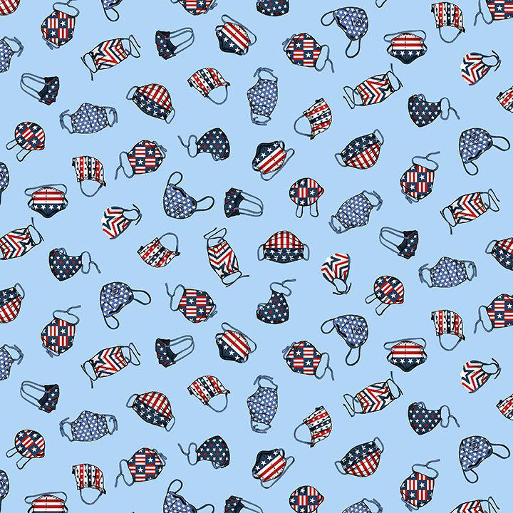 Studio E Essential Heroes Face Masks in Light Blue by Chelsea Designworks - 5653-18 - Sewjersey.com