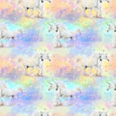 Timeless Treasures Unicorns and Stars Metallic - Digital Glitter Metallic-Pastel FUN-CDM2946-PASTEL - Sewjersey.com