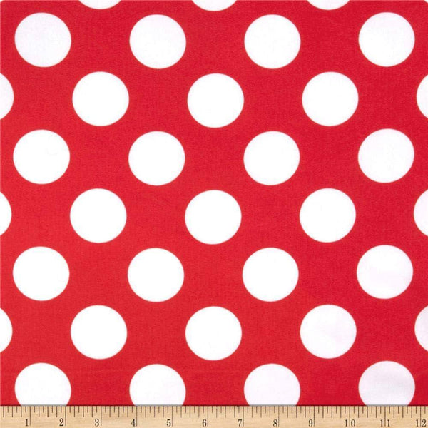 Spechler-Vogel Textiles White on Red Polka Dots - 0560-RED