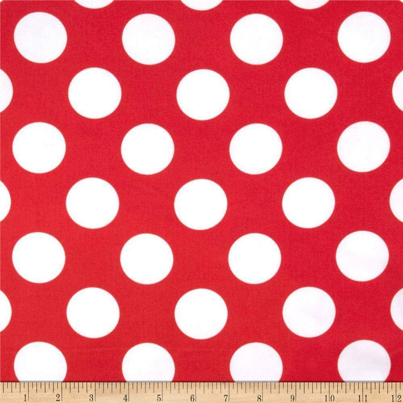 Spechler-Vogel Textiles White on Red Polka Dots - 0560-RED