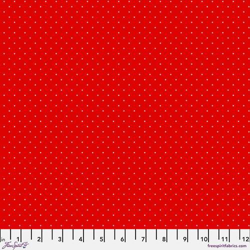 Free Spirit True Colors by Tula Pink Tiny Dots in Watermelon Cotton Fabric - PWTP185.watermelon