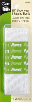 Dritz 1 1/4" Pajama Elastic 1.25 yards - 9312W - Sewjersey.com
