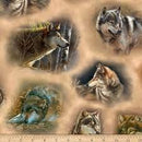QT Majestic Wolves, Brown - Sewjersey.com