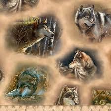 QT Majestic Wolves, Brown - Sewjersey.com