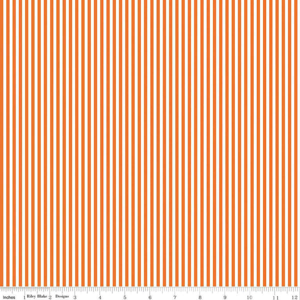 Riley Blake Designs Stripes by the RBD Designers - 1/8" Stripe Orange - C495 ORANGE - Sewjersey.com