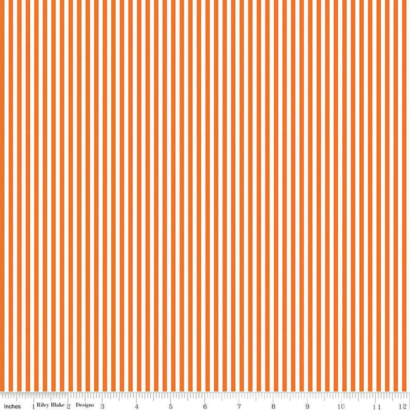 Riley Blake Designs Stripes by the RBD Designers - 1/8" Stripe Orange - C495 ORANGE - Sewjersey.com