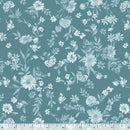 Marcus Fabrics Buttercup & Blues Viney Floral R022036D BLUE