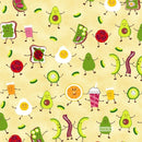 Freckle and Lollie Fabrics Morning Snacks FLLS-D41-LY